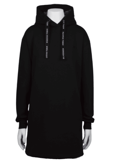 Nora Mikken KRISTINA Long Hoodie Black - Pulovere & hanorace - 