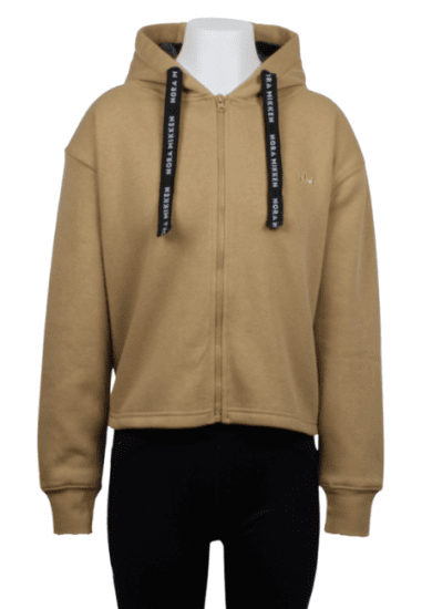 Nora Mikken GERTRUD Cropped Hoodie Camel - ÎMBRĂCĂMINTE FEMEI XS-XXL - 
