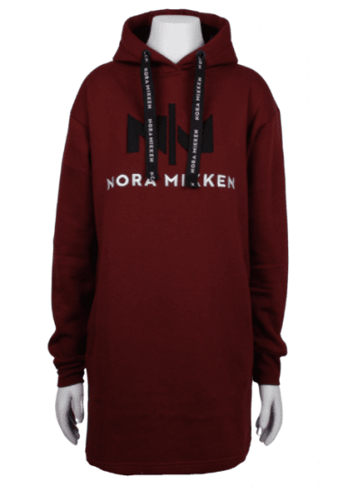 Nora Mikken KADRI Long Hoodie Burgundy - Pulovere & hanorace - 