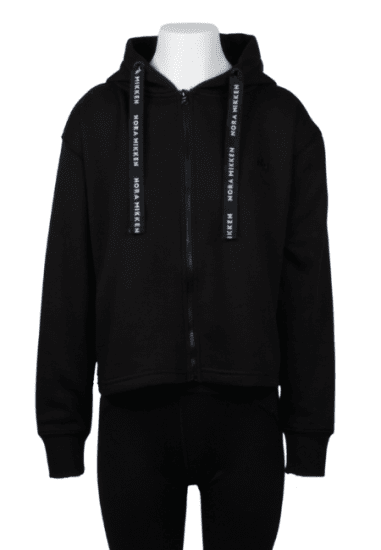 Nora Mikken GERTRUD Cropped Hoodie Black - Pulovere & hanorace - 
