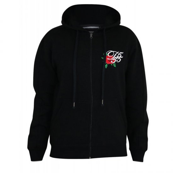 D555 Verlin Couture Full Zip Hoodie Black - Pulovere & hanorace - Pulovere & Hanorace Bărbați Mărimi Mari