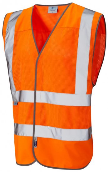 Leo Arlington Coolviz Waistcoat Hi-Vis Orange - Haine de lucru - Haine de lucru Bărbați Mărimi Mari