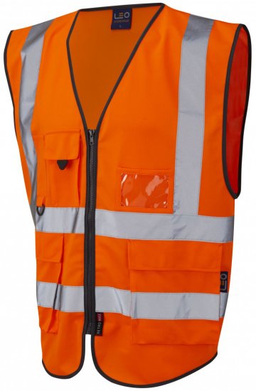 Leo Lynton Superior Waistcoat Hi-Vis Orange - Haine de lucru - Haine de lucru Bărbați Mărimi Mari