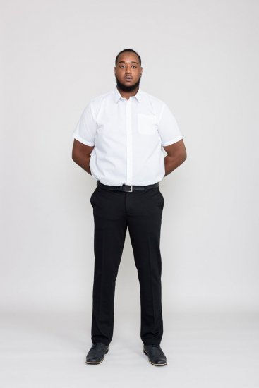 D555 Yarmouth Four Way Stretch Trouser With Flexible Waistband Black - Blugi & pantaloni - Blugi & Pantaloni Bărbați Mărimi Mari