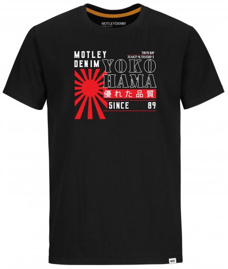 Motley Denim York T-Shirt Black - Tricouri - Tricouri Bărbați Mărimi Mari